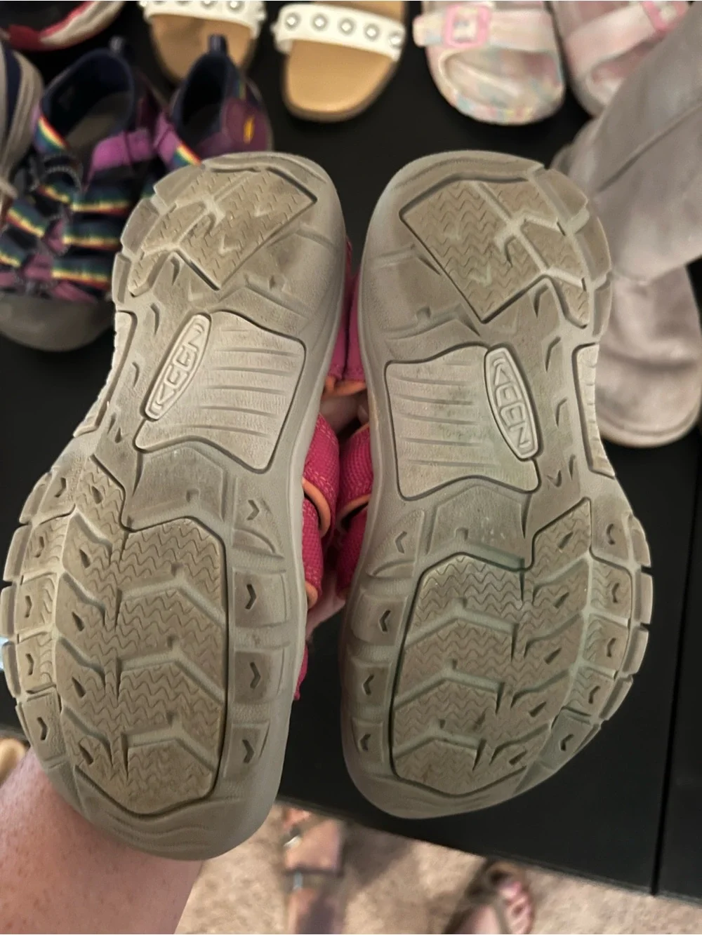Keen Pink and Orange Kids Outdoor Sandals